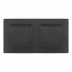 Розетка двойная (двухпостовая) с заземлением Arte Milano SET06-2-41-1x2 black от ImperiumLoft