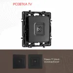Розетка TV 217.43-1.black от ImperiumLoft