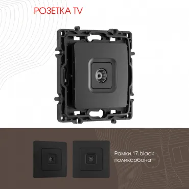 Розетка TV 217.43-1.black Розетка TV 217.43-1.black