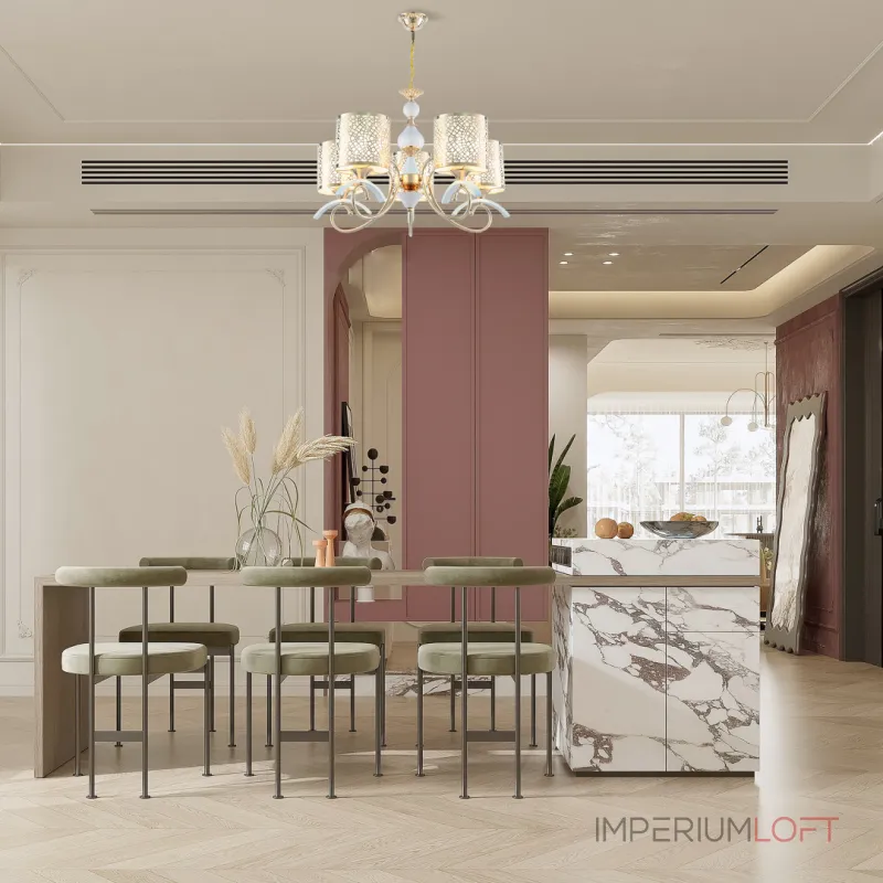 Подвесная люстра Arte Milano Florentia-9787 309787/5 Wh/Gd