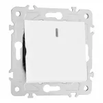 Переключатель одноклавишный перекрёстный с подсветкой, 10AX 250V 203.35-1.white от ImperiumLoft