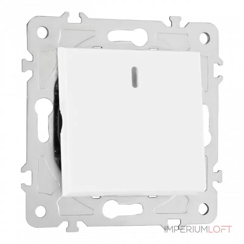 Переключатель одноклавишный перекрёстный с подсветкой, 10AX 250V 203.35-1.white от ImperiumLoft Переключатель одноклавишный перекрёстный с подсветкой, 10AX 250V 203.35-1.white от ImperiumLoft