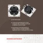 Выключатель двухклавишный, 10AX 250V 205.30-2.black от ImperiumLoft