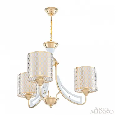 Подвесная люстра Arte Milano Florentia-3387 303387/3 Wh/Gd Подвесная люстра Arte Milano Florentia-3387 303387/3 Wh/Gd