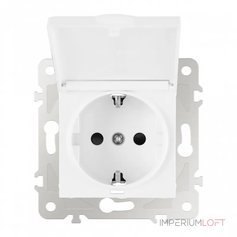 Розетка с заземлением, шторками и защитной крышкой, 16A 250V 203.41-1.white от ImperiumLoft Розетка с заземлением, шторками и защитной крышкой, 16A 250V 203.41-1.white от ImperiumLoft