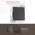 Переключатель одноклавишный перекрёстный, 10AX 250V 206.34-1.black от ImperiumLoft