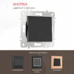 Кнопка дверного звонка, 10A 250V 203.36-1.black от ImperiumLoft