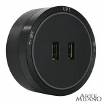 Трековая розетка, 2.1A 250V 380066TS LED/USBx2 Black от ImperiumLoft