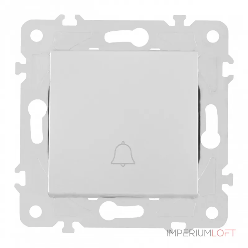 Кнопка дверного звонка, 10A 250V 203.36-1.silver от ImperiumLoft