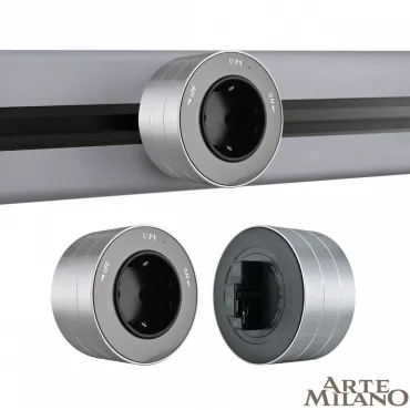 Трековая розетка, 16A 250V 380011TS/ES Grey