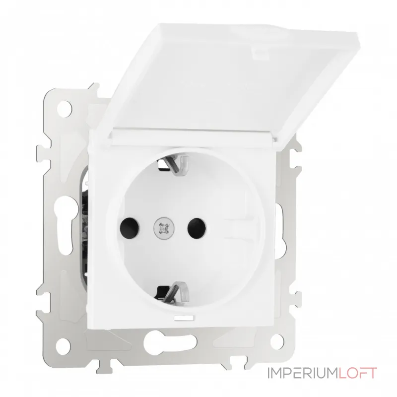 Розетка с заземлением, шторками и защитной крышкой, 16A 250V 203.41-1.white от ImperiumLoft Розетка с заземлением, шторками и защитной крышкой, 16A 250V 203.41-1.white от ImperiumLoft