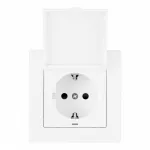 Комплект розетки с заземлением и шторками Arte Milano SET06-1-41-1 white от ImperiumLoft