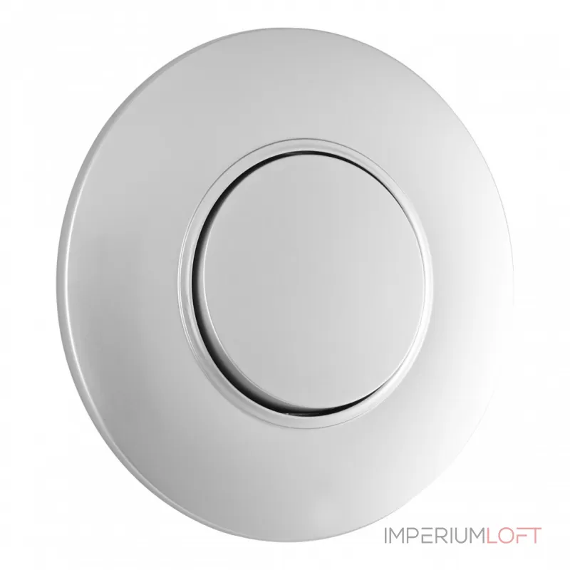 Выключатель круглый одноклавишный с рамкой Arte Milano SET08-1-30-1 silver от ImperiumLoft