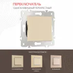 Переключатель одноклавишный перекрёстный, 10AX 250V 203.34-1.shampan от ImperiumLoft