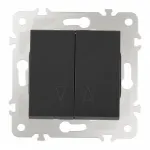 Выключатель жалюзи, 10A 250V 203.38-2.black от ImperiumLoft