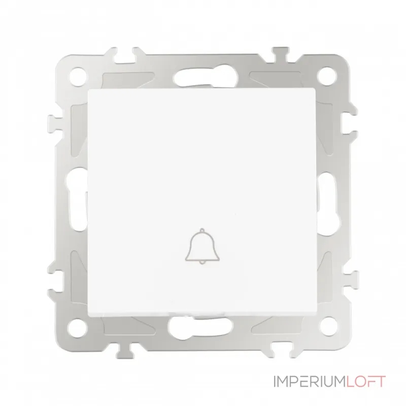Кнопка дверного звонка, 10A 250V 206.36-1.white от ImperiumLoft