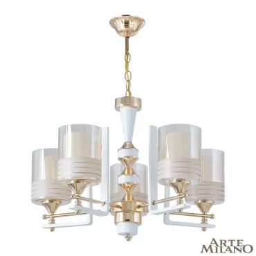 Подвесная люстра Arte Milano Florentia-6087 306087/5 Wh/Gd