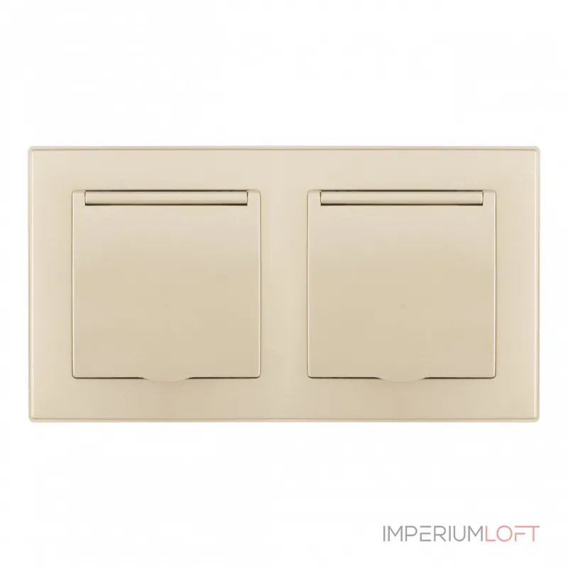 Розетка двойная (двухпостовая) с заземлением Arte Milano SET06-2-41-1x2 shampan от ImperiumLoft Розетка двойная (двухпостовая) с заземлением Arte Milano SET06-2-41-1x2 shampan от ImperiumLoft