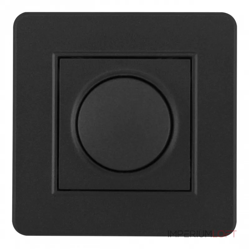 Комплект - диммер 500W с рамкой однопостовой Arte Milano SET16-1-48-1 black от ImperiumLoft