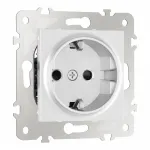 Розетка с заземлением и шторками, 16A 250V 203.40-1.silver от ImperiumLoft