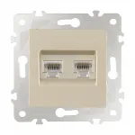 Розетка интернет RJ45 х 2 203.45-2.shampan от ImperiumLoft