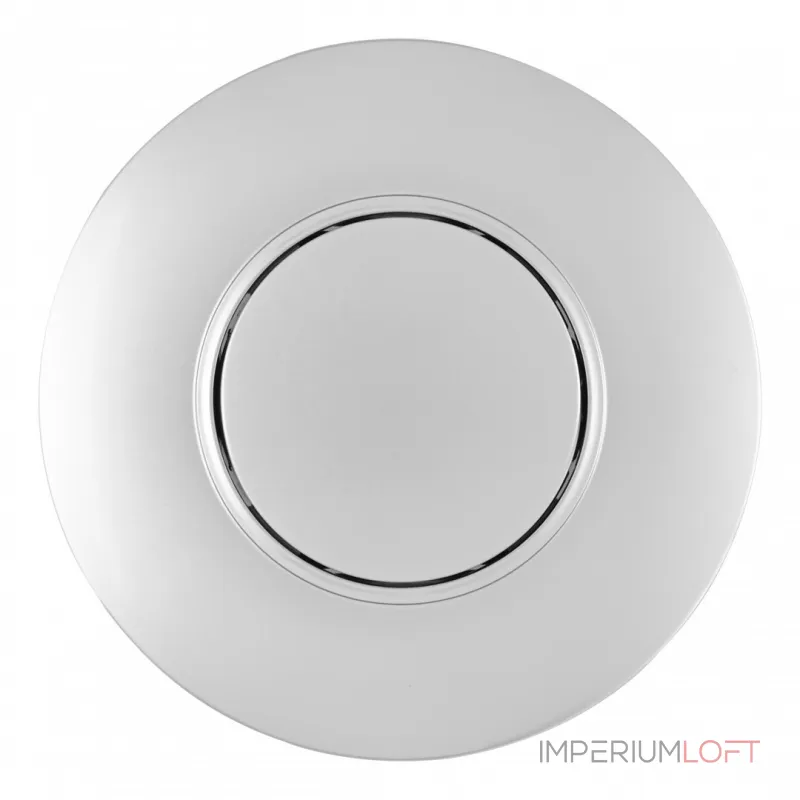 Выключатель круглый одноклавишный с рамкой Arte Milano SET08-1-30-1 silver от ImperiumLoft