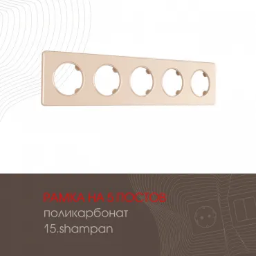 Рамка из поликарбоната на 5 постов 502.15-5.shampan Рамка из поликарбоната на 5 постов 502.15-5.shampan