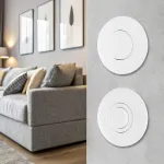 Выключатель круглый одноклавишный с рамкой Arte Milano SET08-1-30-1 white от ImperiumLoft