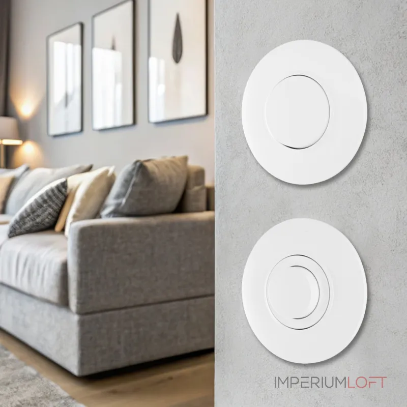 Выключатель круглый одноклавишный с рамкой Arte Milano SET08-1-30-1 white от ImperiumLoft Выключатель круглый одноклавишный с рамкой Arte Milano SET08-1-30-1 white от ImperiumLoft