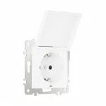 Розетка с заземлением, шторками и защитной крышкой, 16A 250V 206.41-1.white от ImperiumLoft