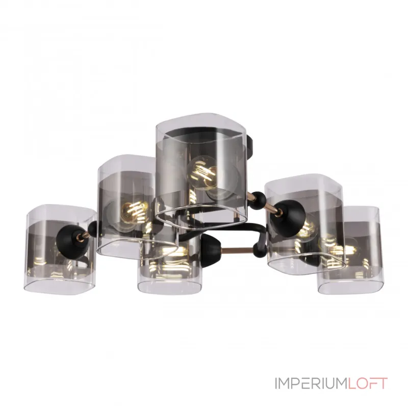 Потолочная люстра Arte Milano AMALFI-324308 324308/6 BK+FG Потолочная люстра Arte Milano AMALFI-324308 324308/6 BK+FG