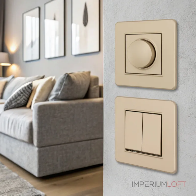 Комплект - диммер 500W с рамкой однопостовой Arte Milano SET16-1-48-1 shampan от ImperiumLoft Комплект - диммер 500W с рамкой однопостовой Arte Milano SET16-1-48-1 shampan от ImperiumLoft