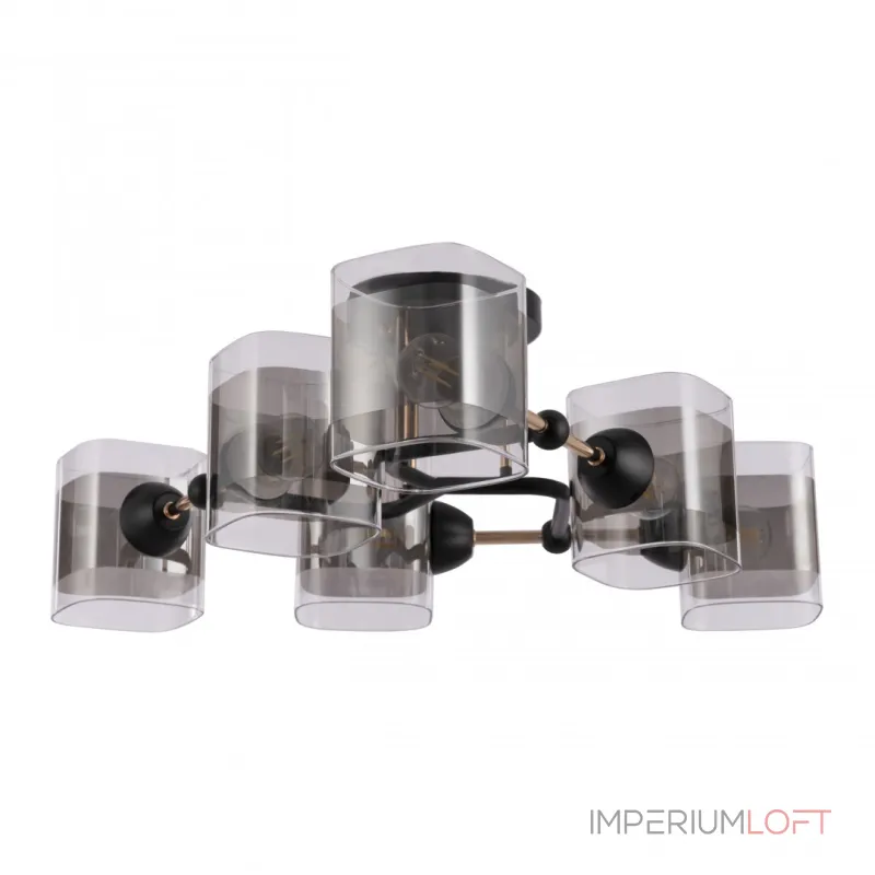 Потолочная люстра Arte Milano AMALFI-324308 324308/6 BK+FG Потолочная люстра Arte Milano AMALFI-324308 324308/6 BK+FG