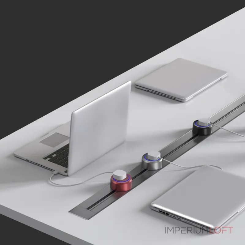 Трековая розетка, 2.1A 18W 250V 380066TS LED/USB-Type-C Grey от ImperiumLoft Трековая розетка, 2.1A 18W 250V 380066TS LED/USB-Type-C Grey от ImperiumLoft