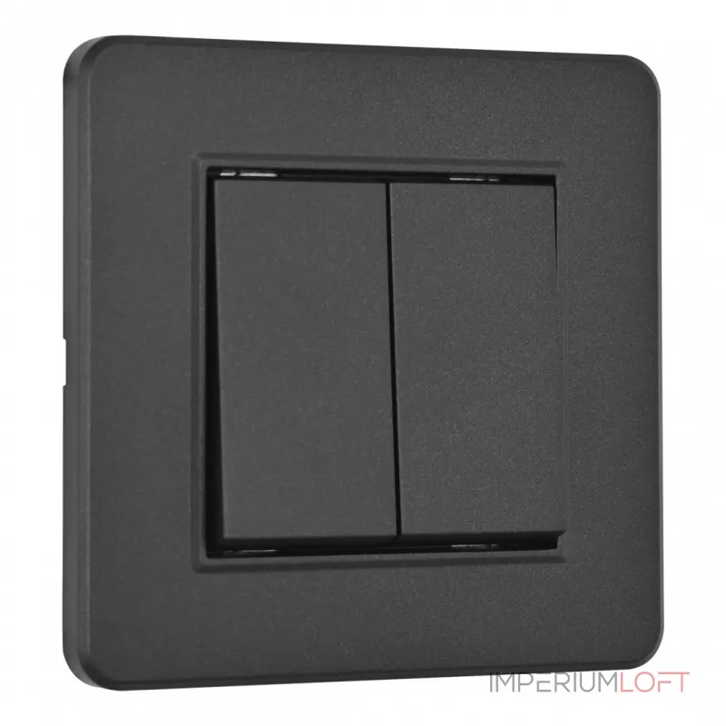 Выключатель двухклавишный с рамкой Arte Milano SET16-1-30-2 black от ImperiumLoft Выключатель двухклавишный с рамкой Arte Milano SET16-1-30-2 black от ImperiumLoft