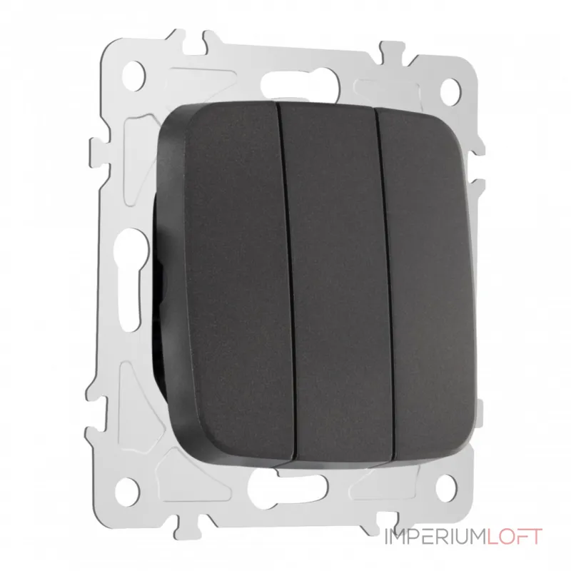 Выключатель трёхклавишный, 10AX 250V 205.30-3.black от ImperiumLoft Выключатель трёхклавишный, 10AX 250V 205.30-3.black от ImperiumLoft