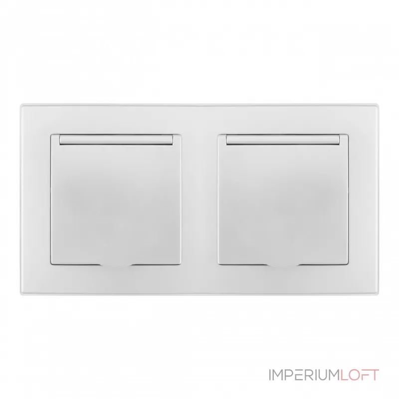 Розетка двойная (двухпостовая) с заземлением Arte Milano SET06-2-41-1x2 silver от ImperiumLoft Розетка двойная (двухпостовая) с заземлением Arte Milano SET06-2-41-1x2 silver от ImperiumLoft