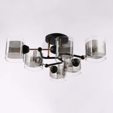 Потолочная люстра Arte Milano AMALFI-324308 324308/6 BK+FG Потолочная люстра Arte Milano AMALFI-324308 324308/6 BK+FG