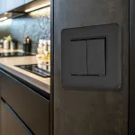 Выключатель двухклавишный с рамкой Arte Milano SET16-1-30-2 black от ImperiumLoft