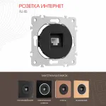 Розетка интернет, RJ45 202.45-1.black от ImperiumLoft