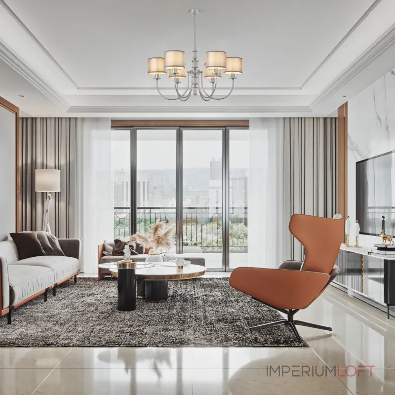 Люстра на штанге Arte Milano AM348401 348401/6 CR