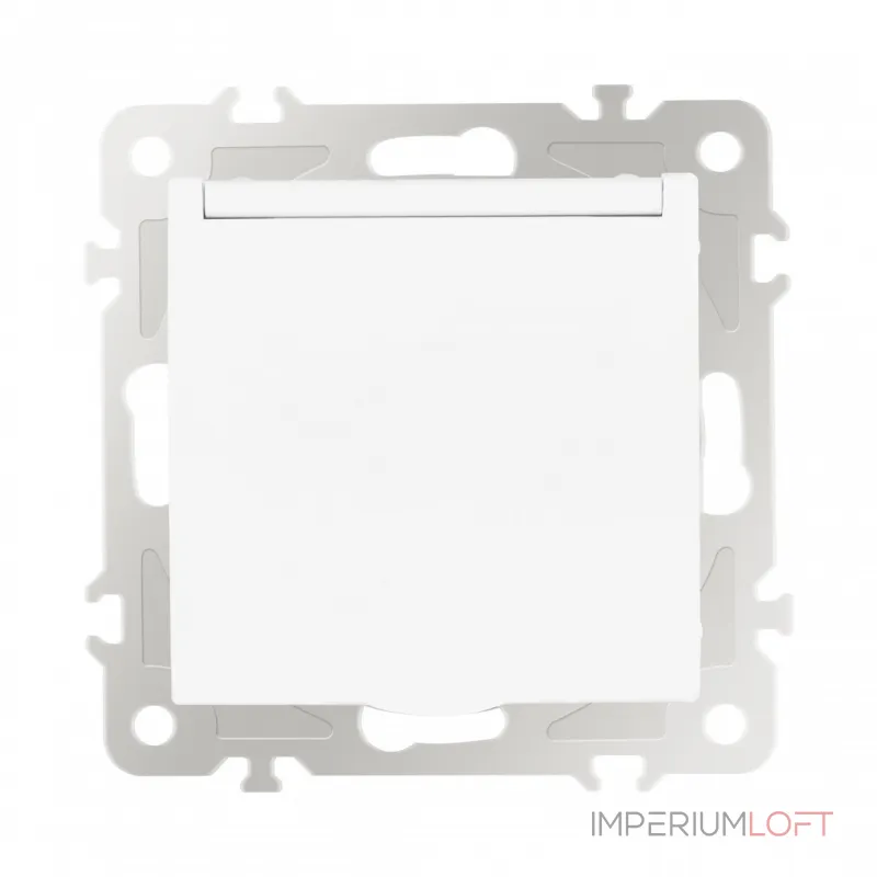 Розетка с заземлением, шторками и защитной крышкой, 16A 250V 206.41-1.white от ImperiumLoft