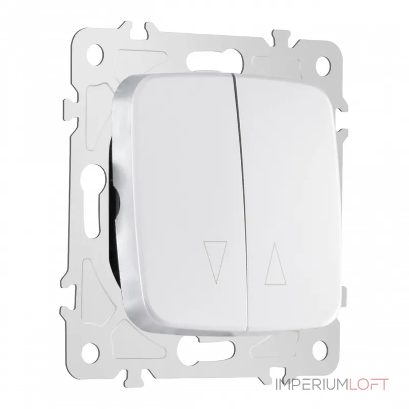 Выключатель жалюзи, 10A 250V 205.38-2.silver от ImperiumLoft