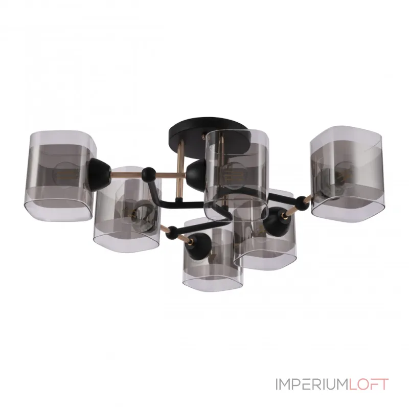 Потолочная люстра Arte Milano AMALFI-324308 324308/6 BK+FG Потолочная люстра Arte Milano AMALFI-324308 324308/6 BK+FG