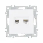Розетка телефонная RJ11 + компьютерная RJ45 206.44-1.white от ImperiumLoft