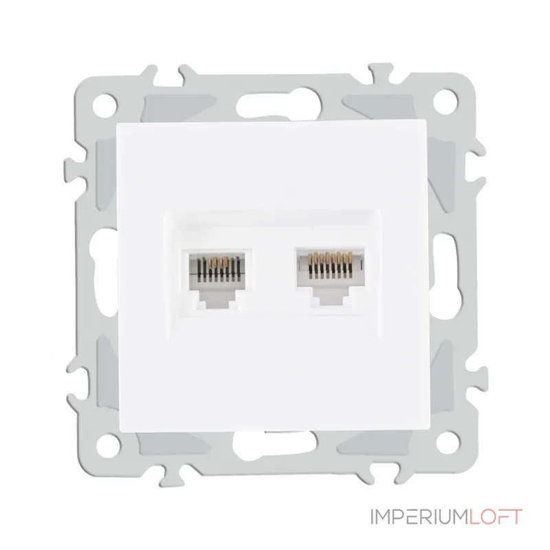Розетка телефонная RJ11 + компьютерная RJ45 206.44-1.white от ImperiumLoft Розетка телефонная RJ11 + компьютерная RJ45 206.44-1.white от ImperiumLoft