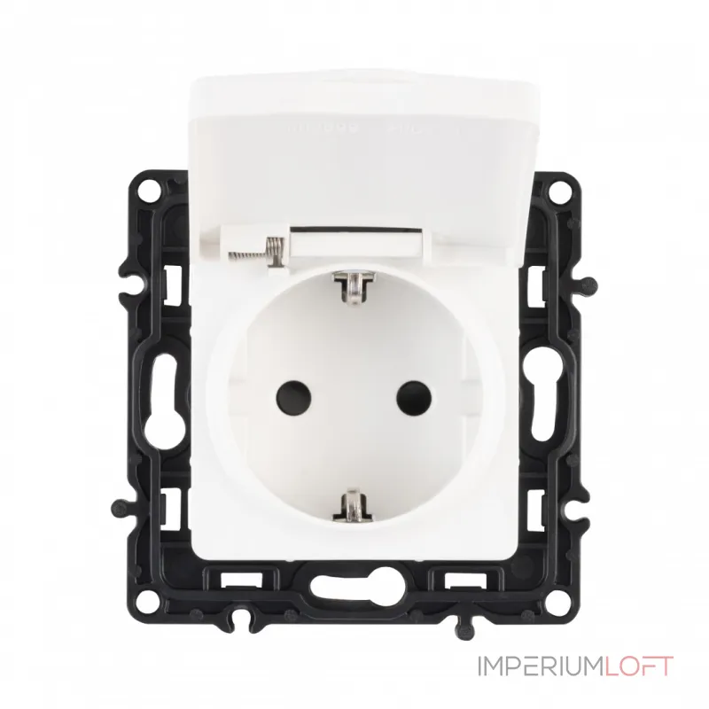 Розетка с заземлением, шторками и защитной крышкой, 16A 250V 217.41-1.white от ImperiumLoft Розетка с заземлением, шторками и защитной крышкой, 16A 250V 217.41-1.white от ImperiumLoft