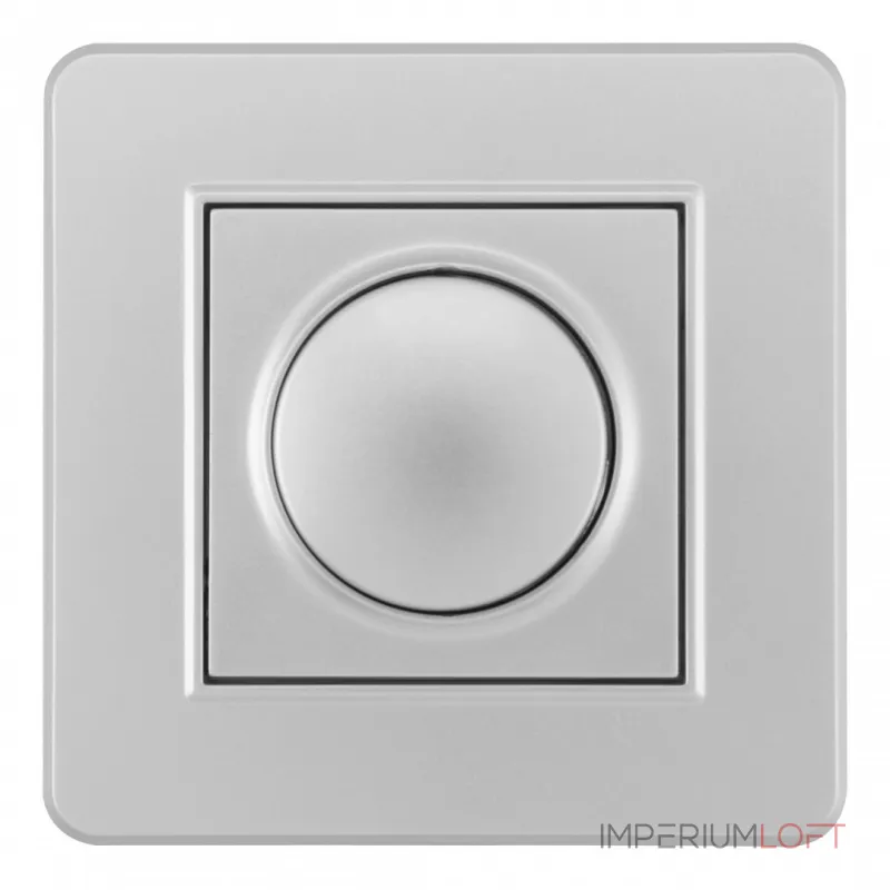 Комплект - диммер 500W с рамкой однопостовой Arte Milano SET16-1-48-1 silver от ImperiumLoft