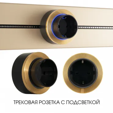 Трековая розетка, 16A 250V 397952TS/ES Gold