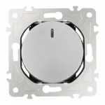 Выключатель одноклавишный с подсветкой, 10AX 250V 202.31-1.silver от ImperiumLoft